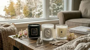 Premium luxury candle brands with the strongest scent throw including Diptyque and Voluspa available at Canadian retailers.