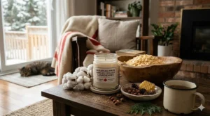 Hand-poured natural soy wax candles made in Canada with sustainable ingredients.