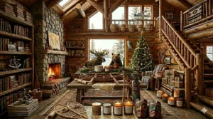Illustration of handmade artisan candles from a local Canadian Christmas market stall.