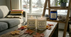 Alt text for image 7: Best Day candles featuring a "Coastal Breeze" scent with lighthouse and seashell imagery on the label.