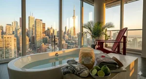 A curated gift box of top tropical candles with a bilingual Merci tag, ideal for Canadian housewarming or holiday gifts.