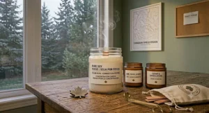 Clean-burning soy candles for concentration for clear indoor air.