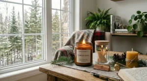 Alt text for image 5: Beautifully packaged non-toxic candle gift set in sustainable, plastic-free Canadian packaging.