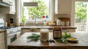 Natural scented candle for fresh kitchen air / Bougie parfumรฉe naturelle pour une cuisine fraรฎche