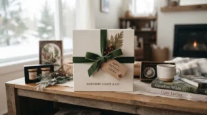 Thoughtfully wrapped birthday candle gift sets with a ribbon, ready for giving.