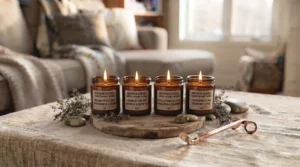 Modern minimalist strong scented candles.