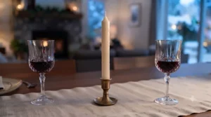 Minimalist taper candles for dinner table, highlighting clean design and decor.