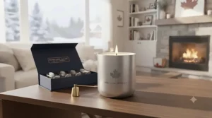 Reusable metal smokeless candle system designed with long-lasting Canadian materials to eliminate waste.