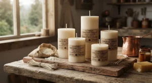 Locally crafted Canadian longest burning candles made from sustainable plant waxes with cotton wicks.