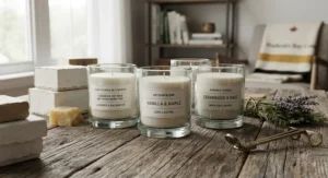 Artisan hand-poured candles that last a month, showcasing premium wax quality and durability for Canadian candle enthusiasts.