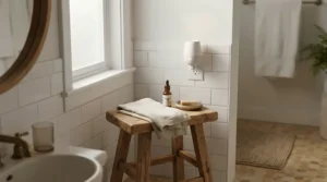 A welcoming plug-in diffuser for bathroom settings in a cozy Canadian guest suite, keeping the air fresh.